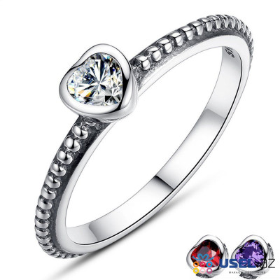 Женское серебряное кольцо 925 пробы "Ring Love Heart"